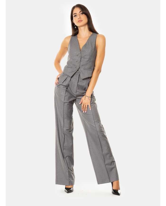 SIMONA CORSELLINI Gilet con strass