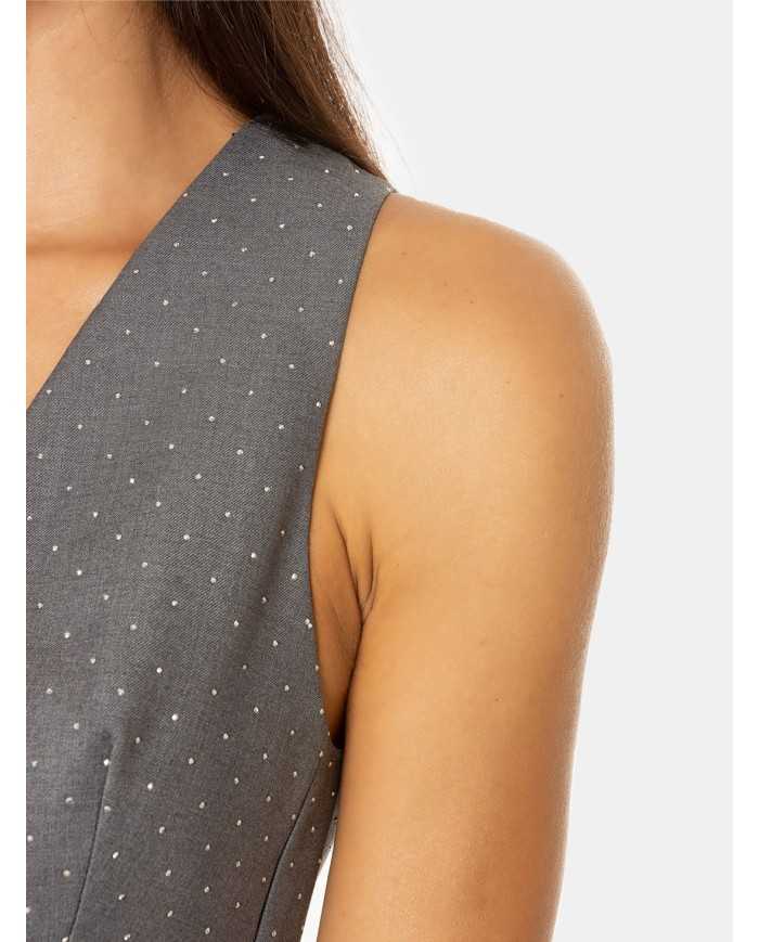 SIMONA CORSELLINI Gilet con strass