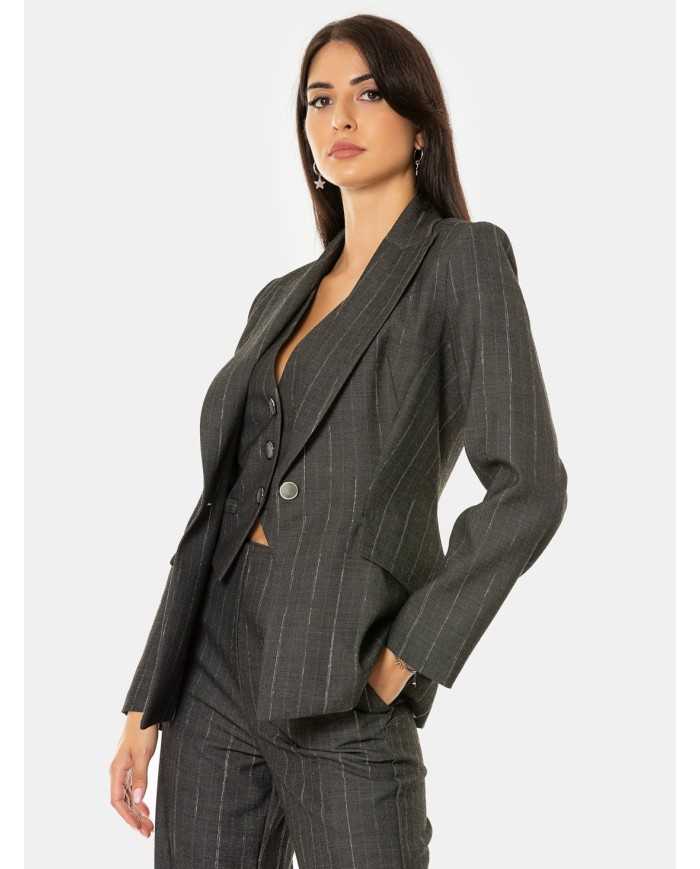 SIMONA CORSELLINI Giacca gessata