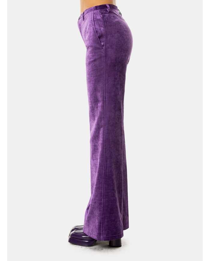 forte_forte Pantalone palazzo in velluto di cotone e viscosa