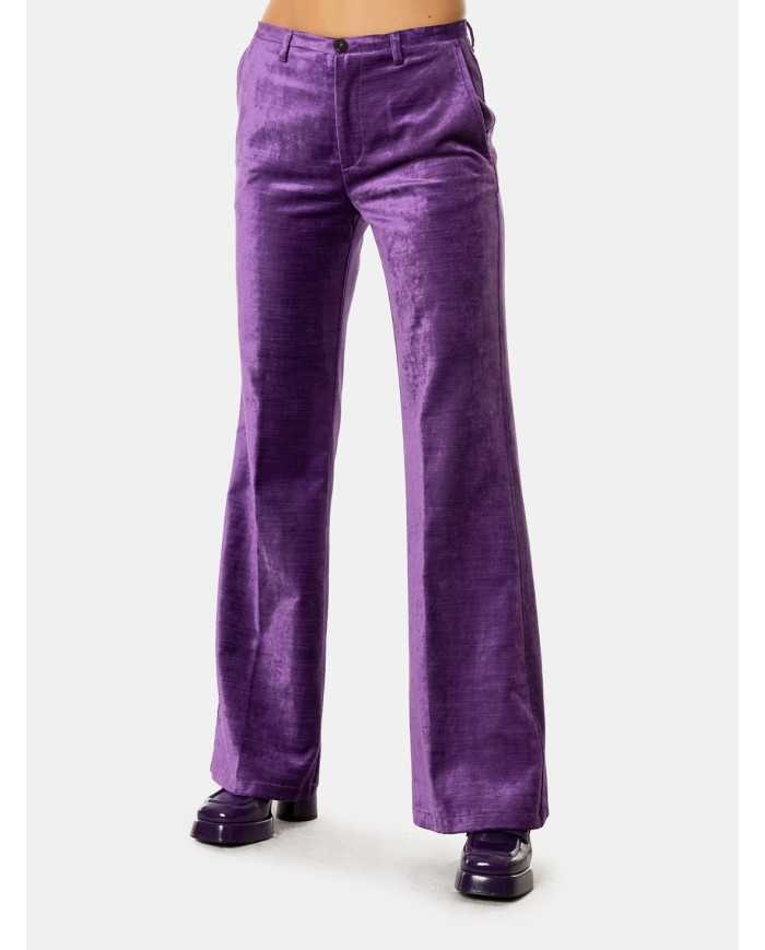 forte_forte Pantalone palazzo in velluto di cotone e viscosa