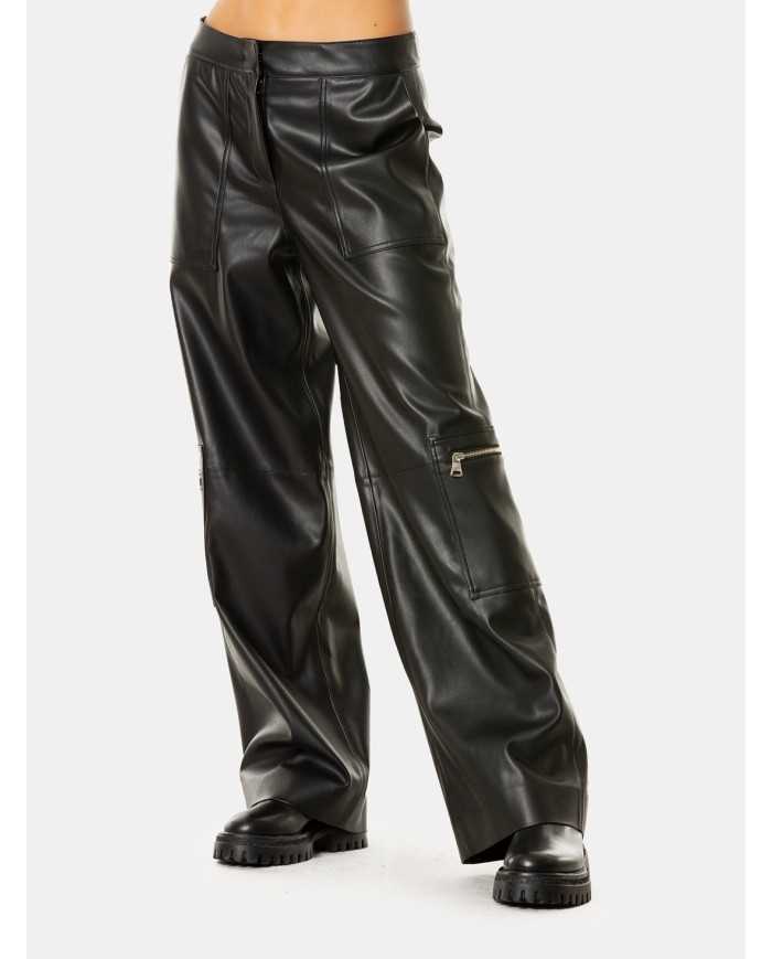 JIJIL Pantalone in ecopelle