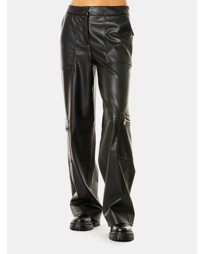 JIJIL Pantalone in ecopelle