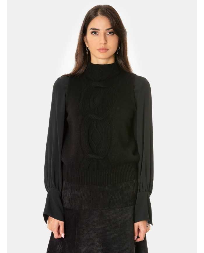 D.EXTERIOR Gilet in cachemire e seta