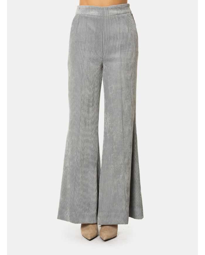 D.EXTERIOR Pantalone a zampa in velluto a coste