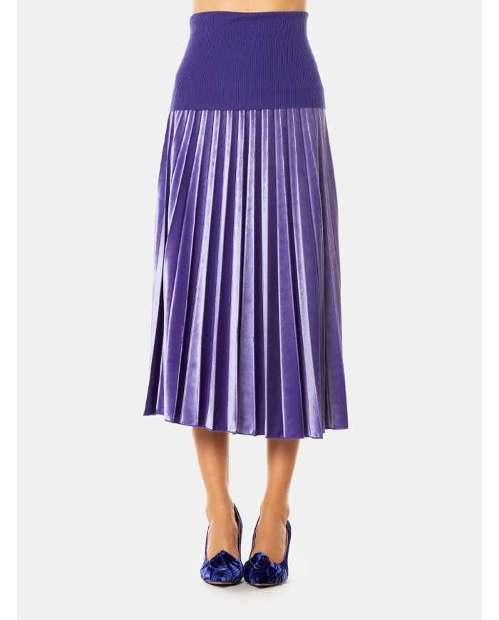 D.EXTERIOR Abito o gonna plissè in velluto
