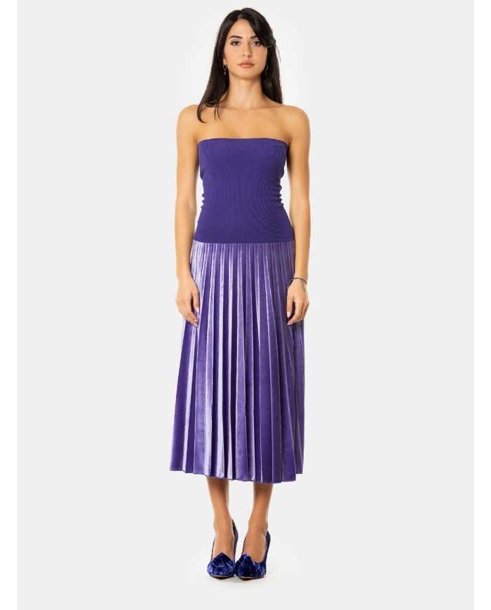 D.EXTERIOR Abito o gonna plissè in velluto