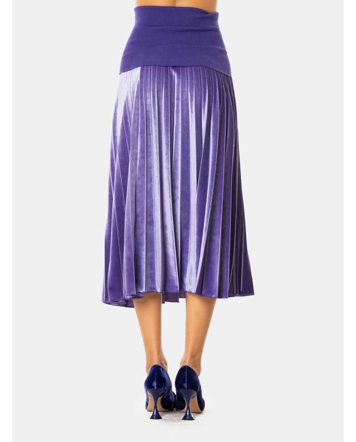D.EXTERIOR Abito o gonna plissè in velluto