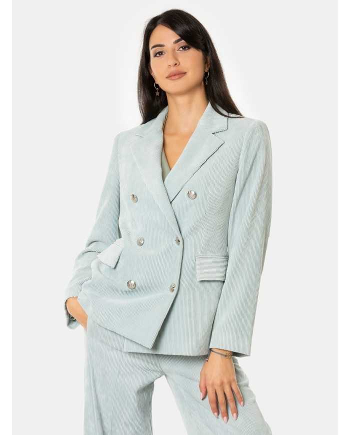 D.EXTERIOR Tailleur giacca e pantalone in velluto a coste