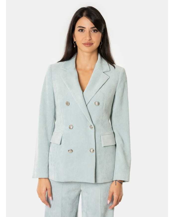 D.EXTERIOR Tailleur giacca e pantalone in velluto a coste