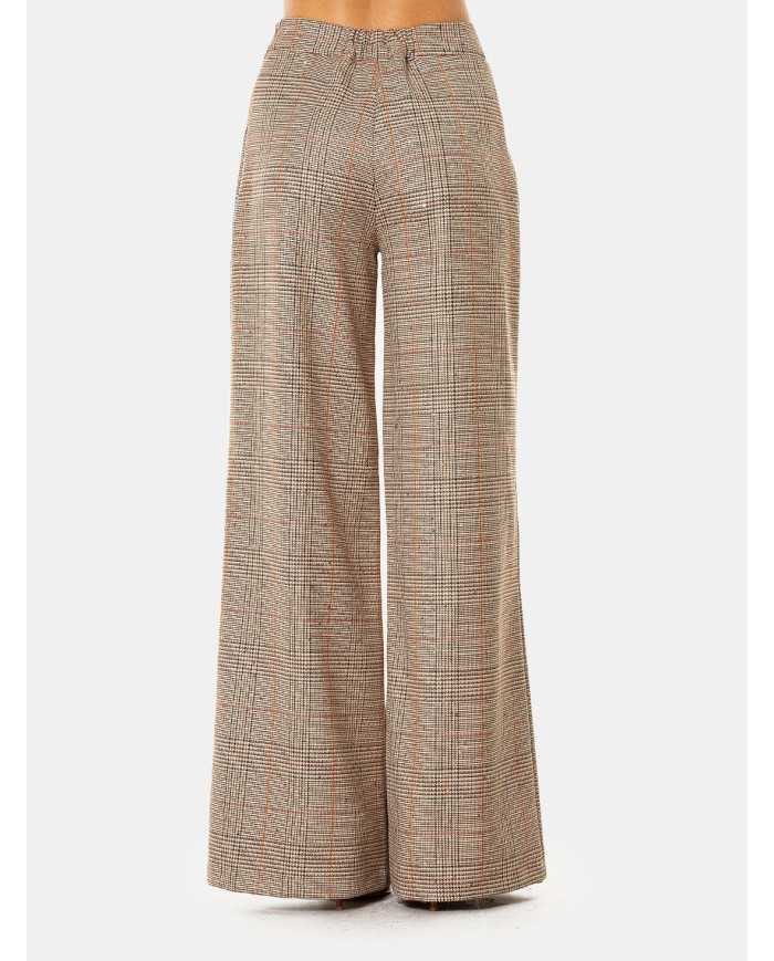 TWENTY FOURHAITCH Pantalone Barrel quadri