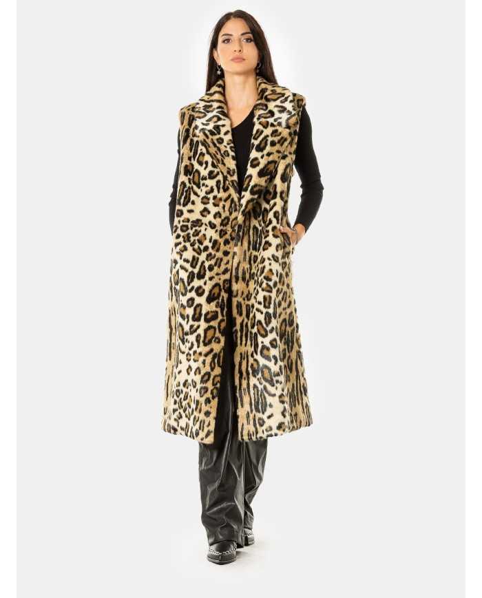 forte_forte Gilet lungo animalier