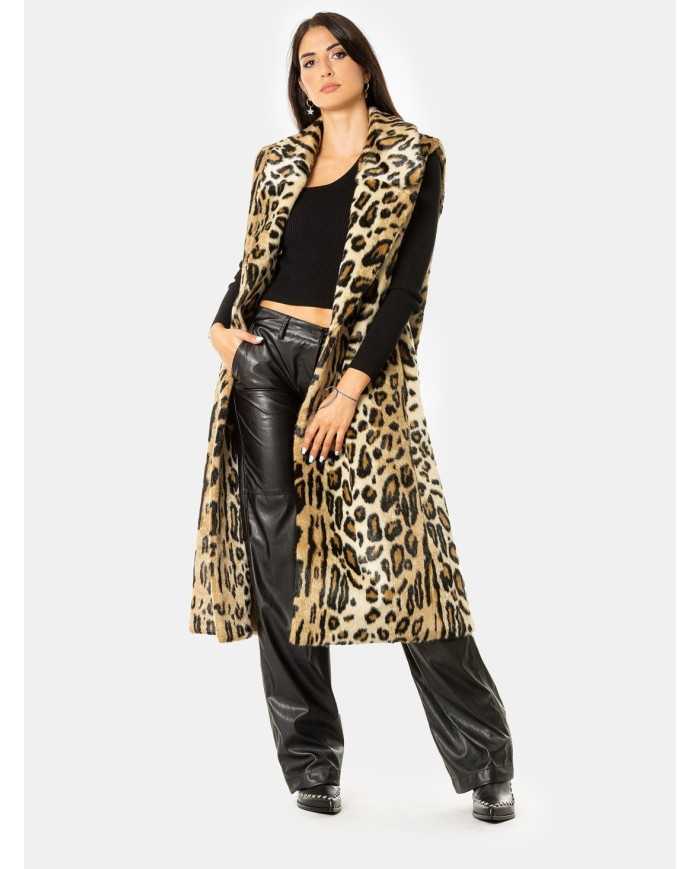 forte_forte Gilet lungo animalier