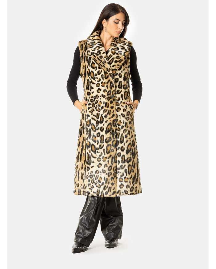 forte_forte Gilet lungo animalier