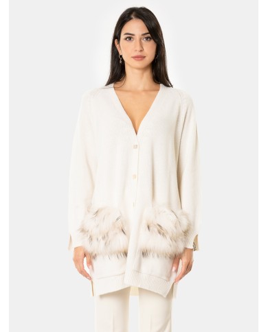 VANISE' Caridgan con pelliccia VANISE' Caridgan con pelliccia