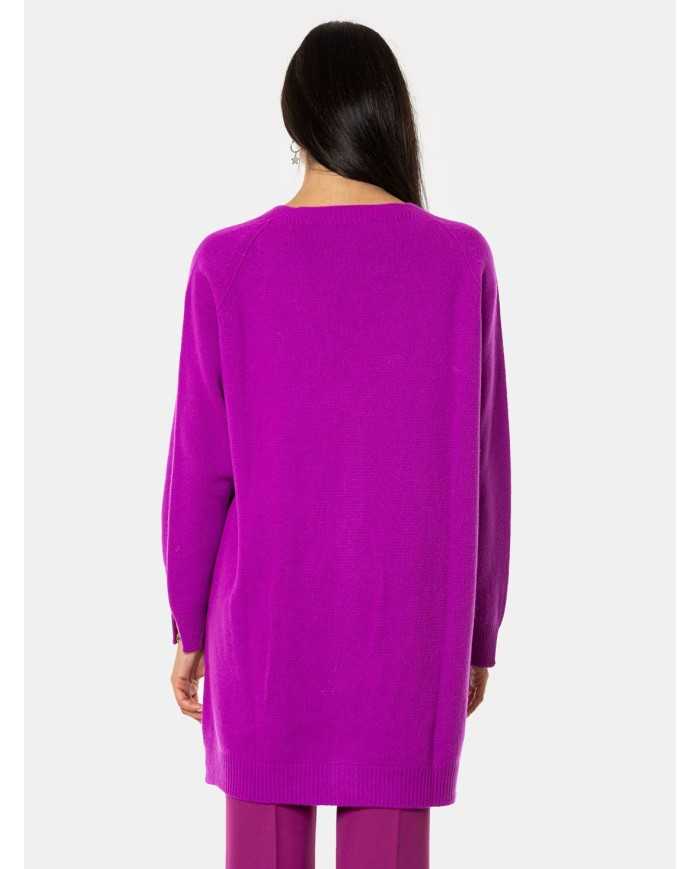 VANISE' Cardigan con pelliccia