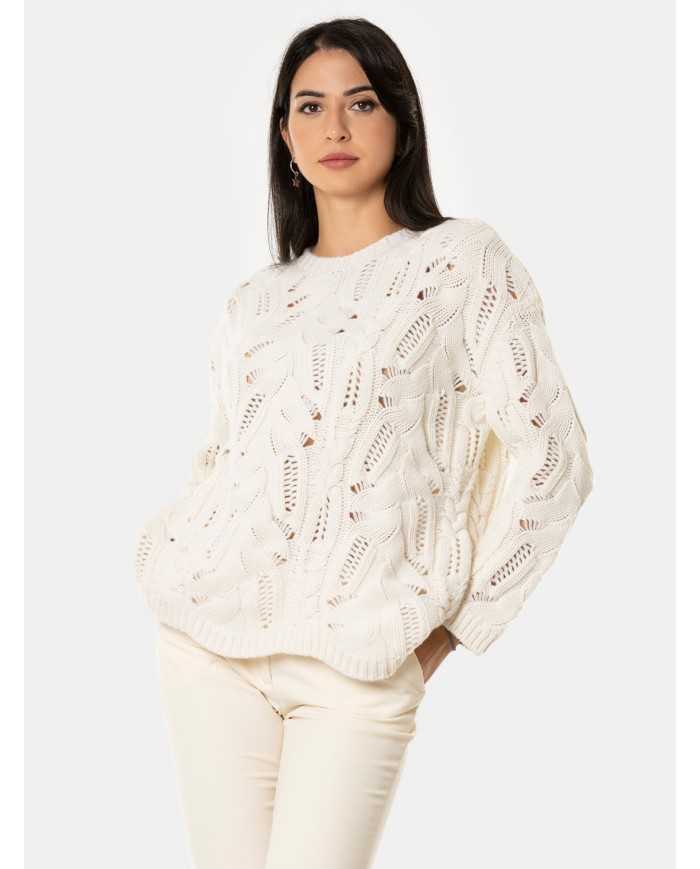 VANISE' Maglia maxi treccia