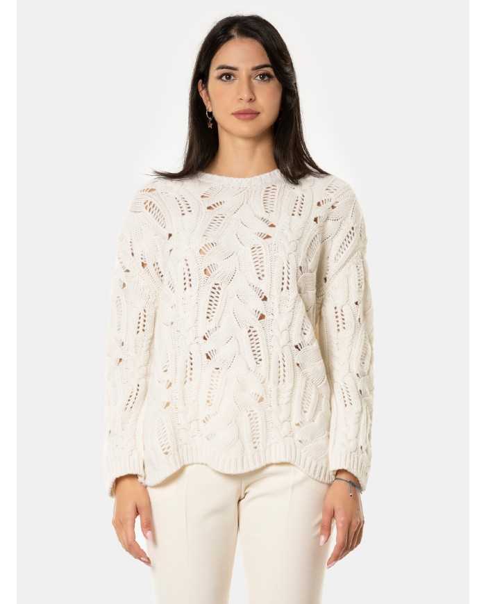 VANISE' Maglia maxi treccia