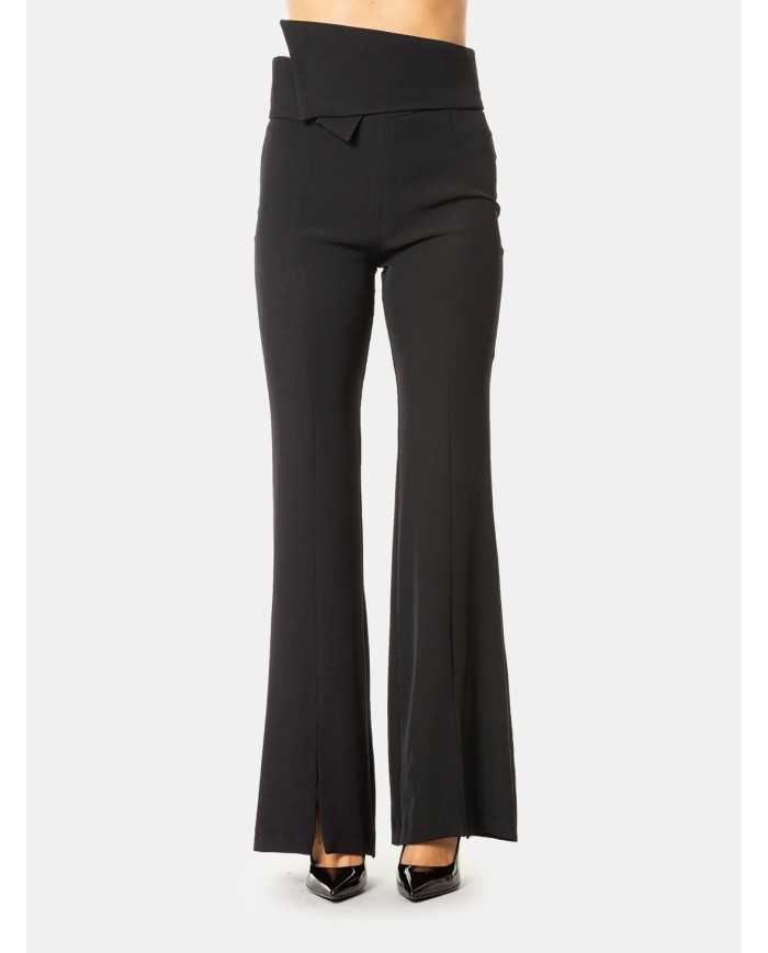 JIJIL Pantalone a zampa con spacchi sul fondo