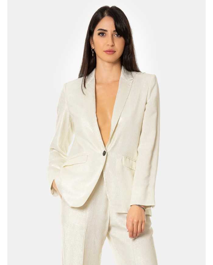 forte_forte Giacca laminata in velluto