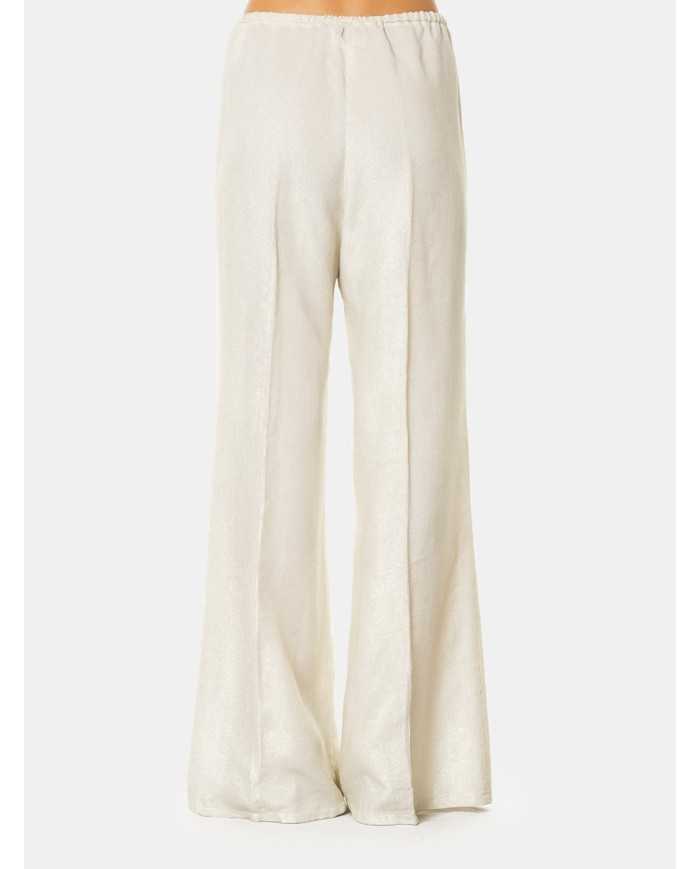 forte_forte Pantalone flared velluto laminato