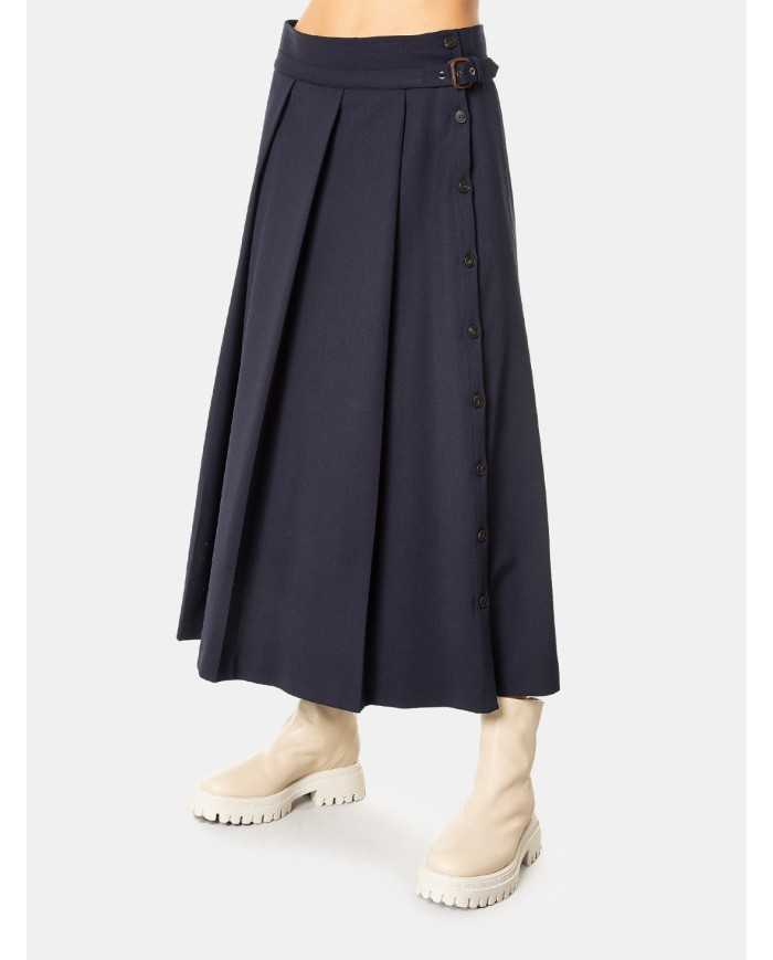 MAXMARA WEEKEND Gonna con fibbia e bottoni