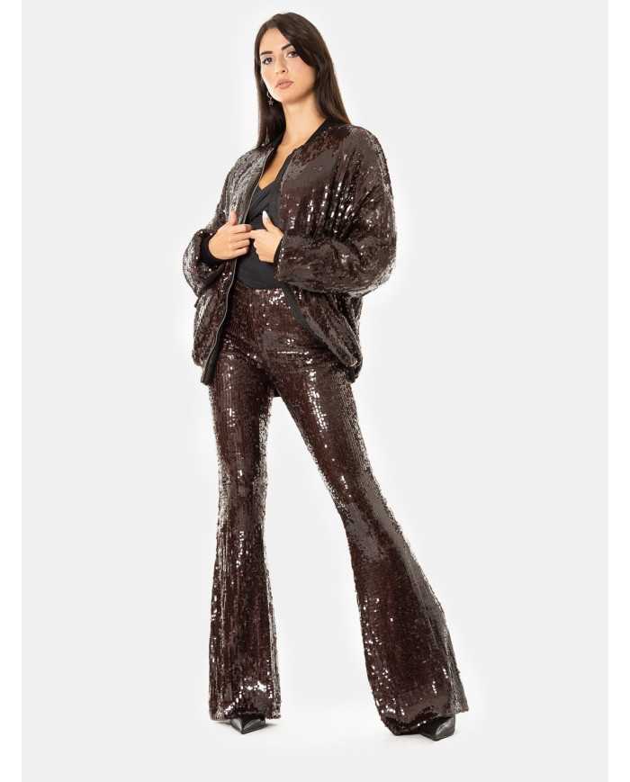 ANIYE BY Pantalone in paillettes