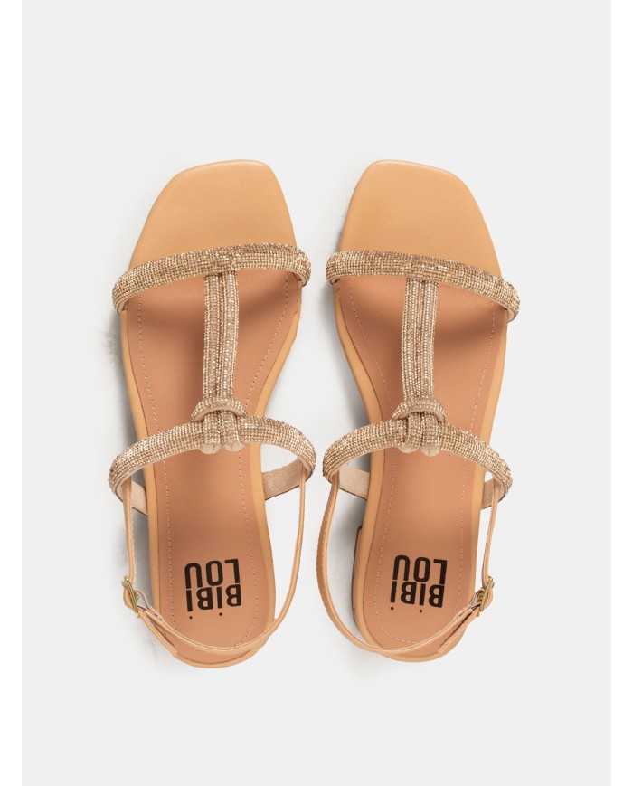 BIBI LOU Sandalo flat con strass