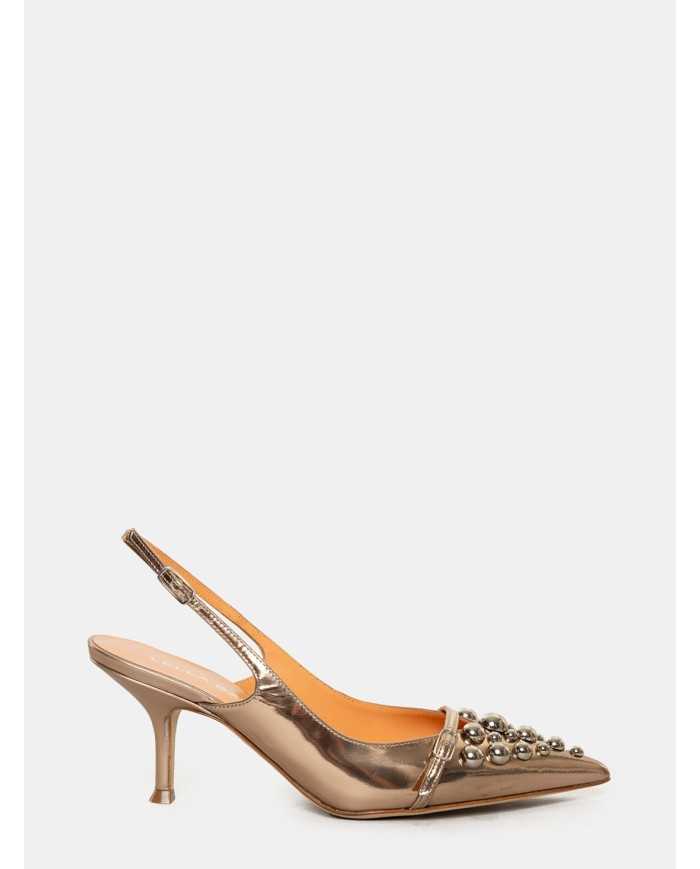 LELLA BALDI Sandalo slingback con borchie