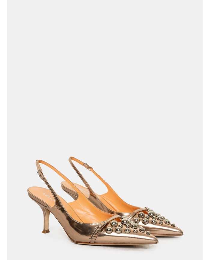 LELLA BALDI Sandalo slingback con borchie