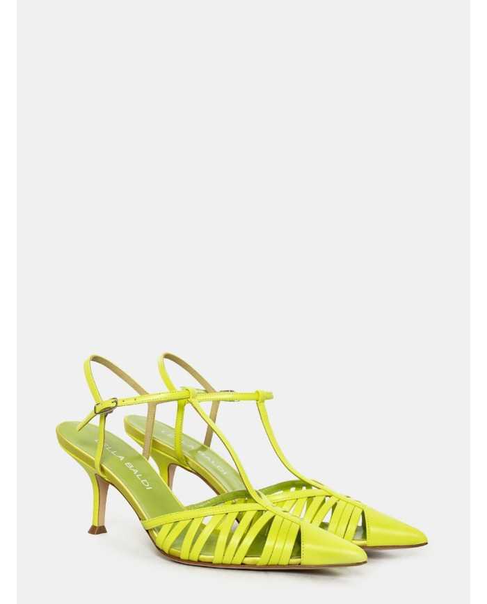 LELLA BALDI Sandalo slingback in pelle