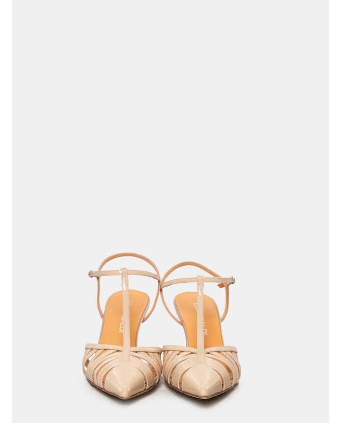 LELLA BALDI Sandalo slingback in vernice