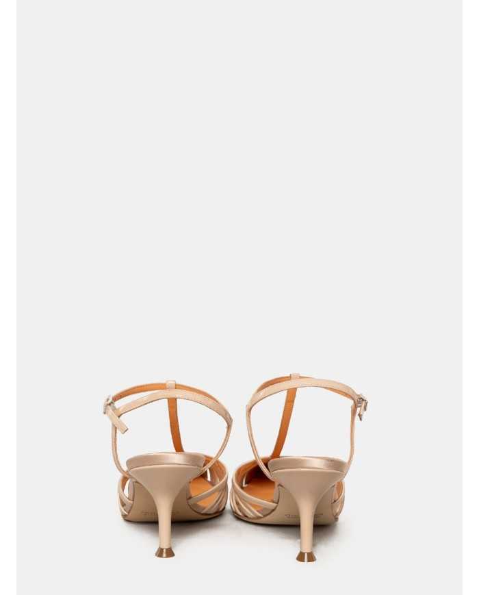 LELLA BALDI Sandalo slingback in vernice