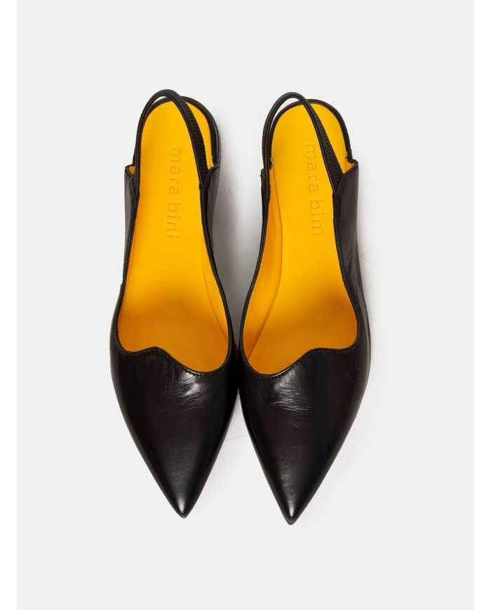 mara bini Sandalo slingback in pelle
