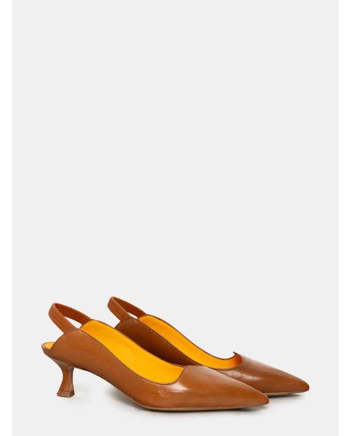 mara bini Sandalo slingback in pelle