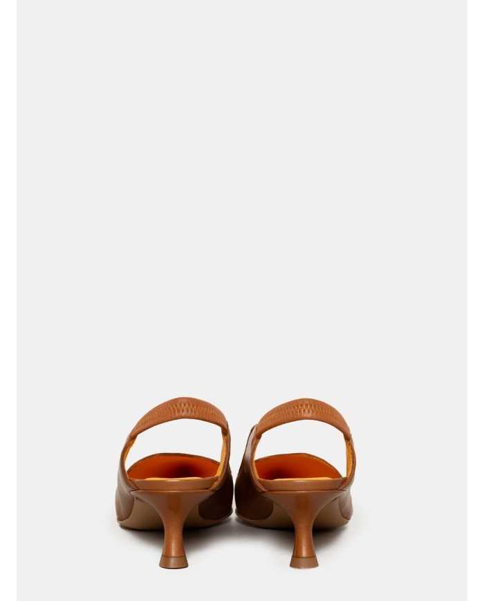 mara bini Sandalo slingback in pelle
