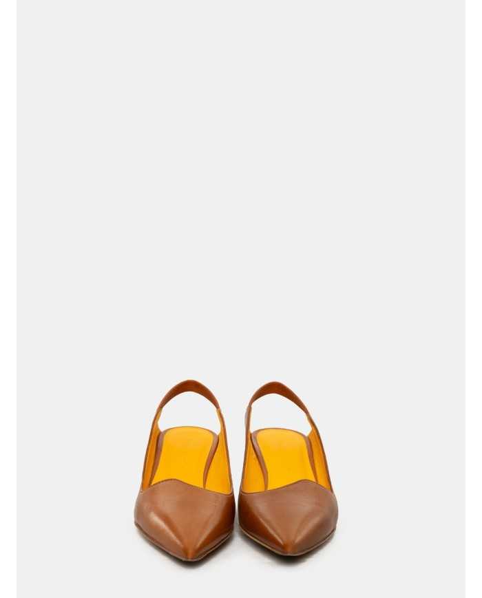 mara bini Sandalo slingback in pelle