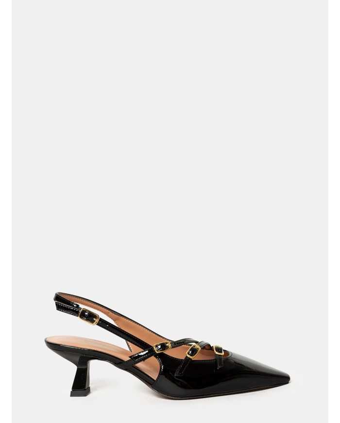 BIANCA DI' Sandalo slingback in vernice