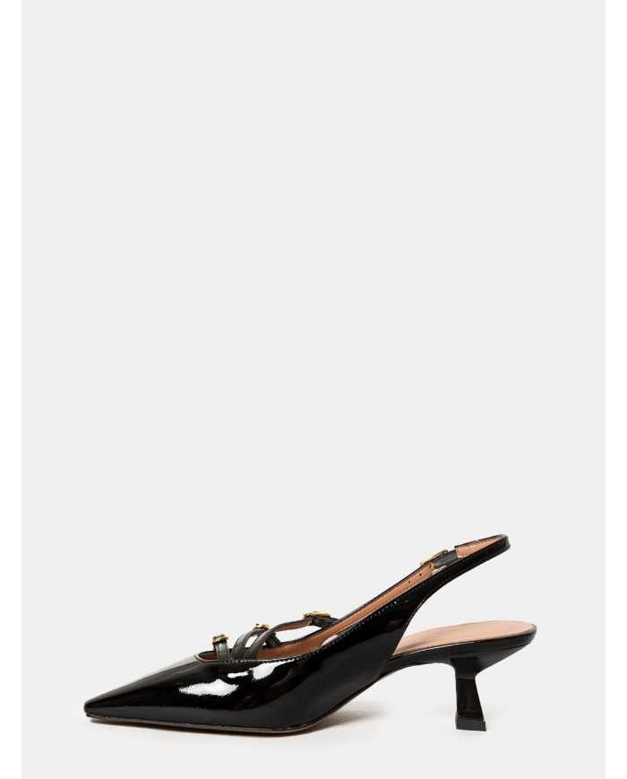 BIANCA DI' Sandalo slingback in vernice