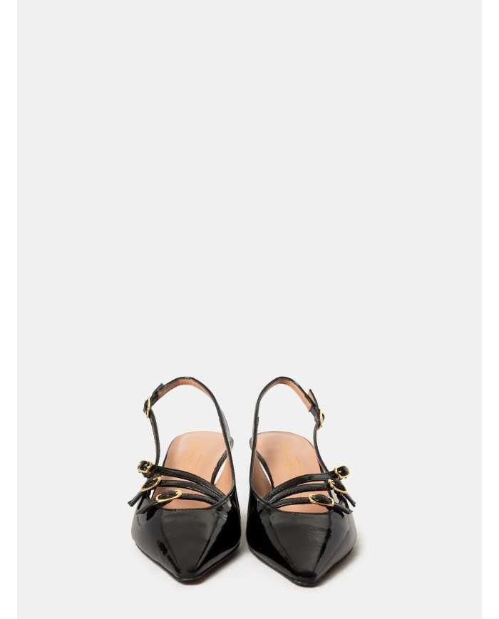 BIANCA DI' Sandalo slingback in vernice