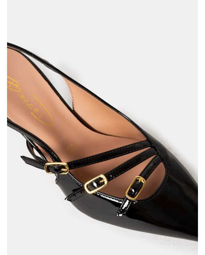 BIANCA DI' Sandalo slingback in vernice