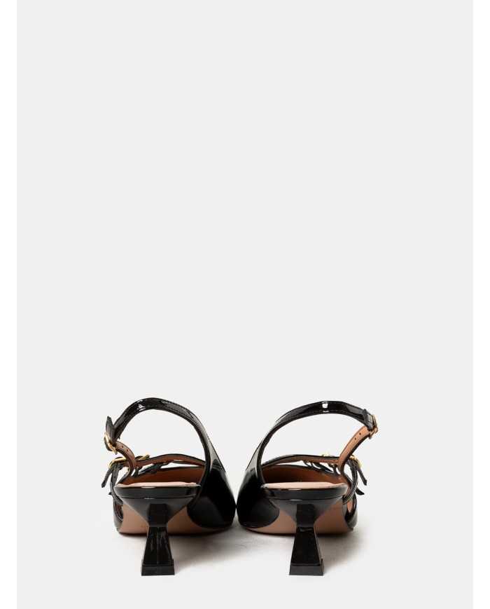 BIANCA DI' Sandalo slingback in vernice