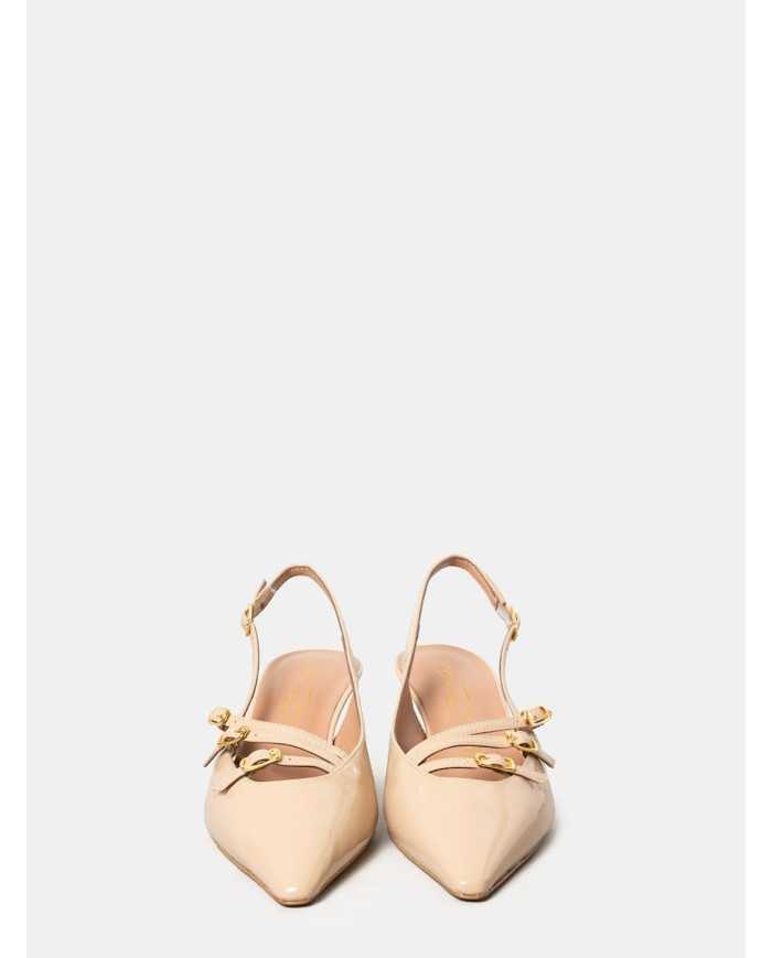 BIANCA DI' Sandalo slingback in vernice