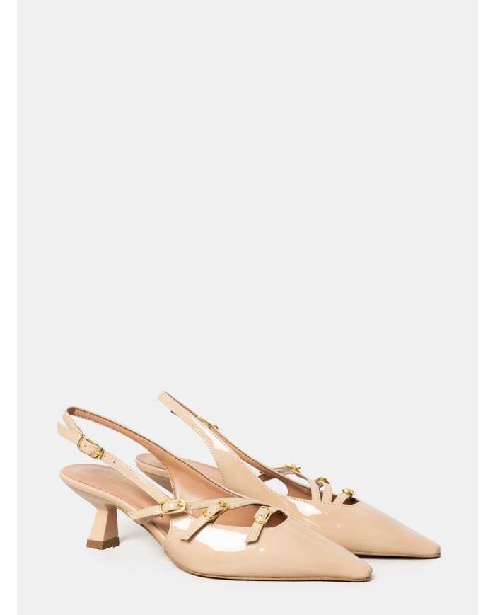 BIANCA DI' Sandalo slingback in vernice