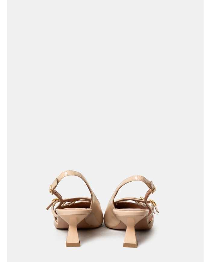 BIANCA DI' Sandalo slingback in vernice