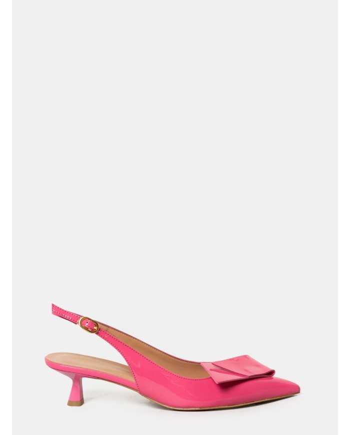 BIANCA DI' Sandalo slingback in vernice