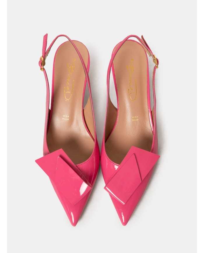 BIANCA DI' Sandalo slingback in vernice
