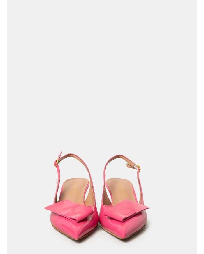 BIANCA DI' Sandalo slingback in vernice