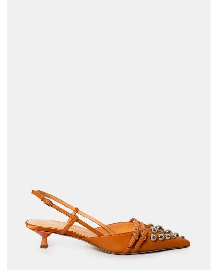 LELLA BALDI Sandalo slingback in pelle