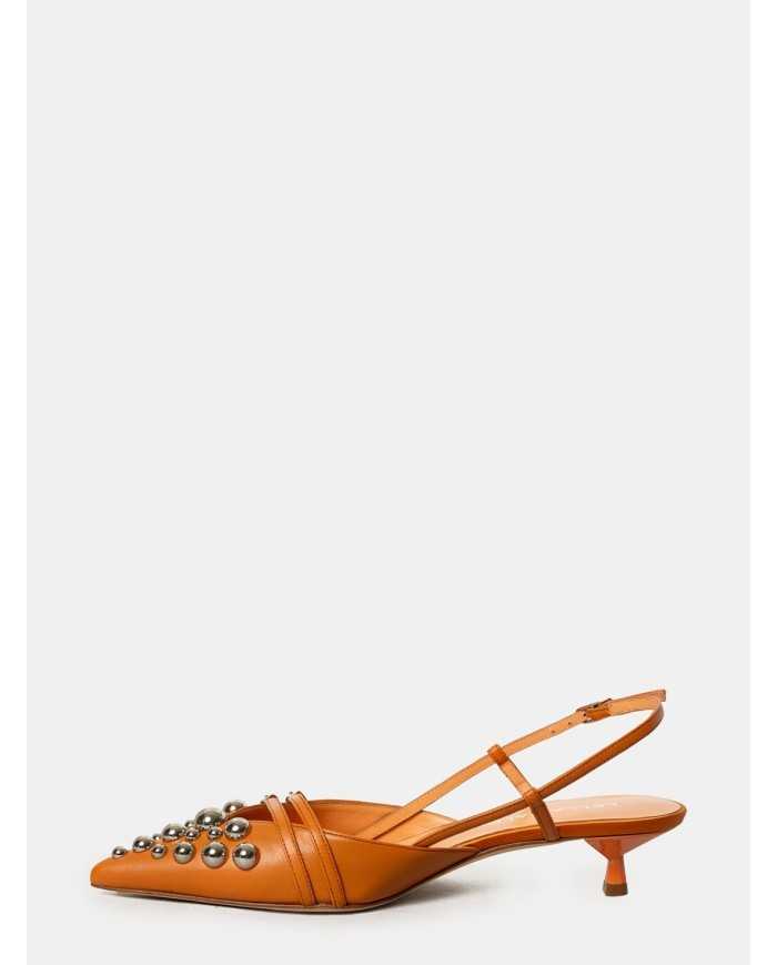 LELLA BALDI Sandalo slingback in pelle